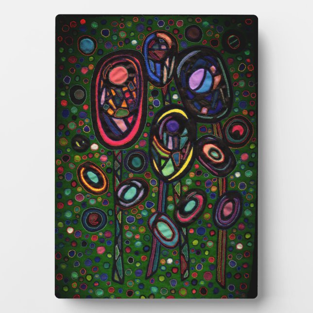 Gemusterte Blume Fotoplatte (Vorderseite)