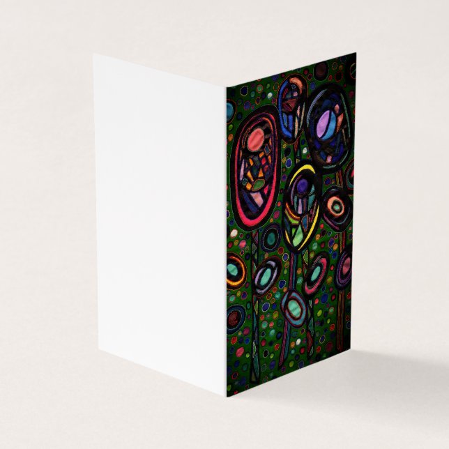 Gemusterte Blume Visitenkarten (Vorderseite)