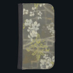 Gemusterte Blüten-Niederlassung I Galaxy S4 Geldbeutel Hülle<br><div class="desc">Mit Blumen</div>
