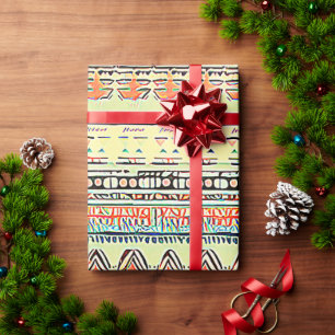 gemusterte Erdfarben Geschenkpapier