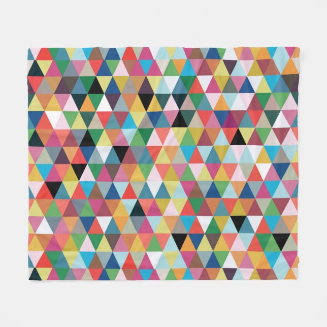 Gemusterte Fleecebanket mit farbiger Geometrie Fleecedecke (Vorderseite (Horizontal))