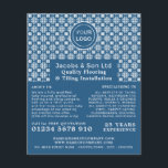 Gemusterte Fliesen, Fußboden, Fliesenwerbung Flyer<br><div class="desc">Gemusterte Fliesen,  Fußboden,  Flieseninstallationsinstallatoren,  Flyer für Werbung durch den Business Card Store.</div>