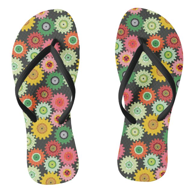 Gemusterte Geber Flip Flops (Fußbett)