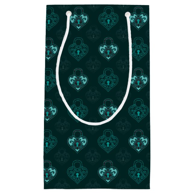 Gemusterte Geschenktasche für aquamarine und karbo Kleine Geschenktüte (Vorderseite)