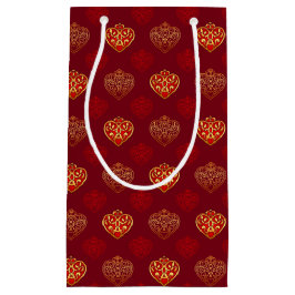 Gemusterte Geschenktasche für Rote und goldene Kro Kleine Geschenktüte