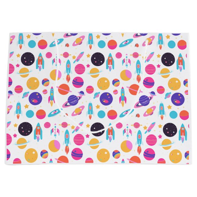 Gemusterte Geschenktasche mit AI Große Geschenktüte (Vorderseite)