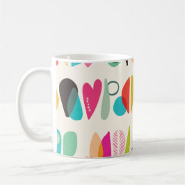 Gemusterte helle Farben Kaffeetasse