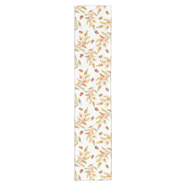 Gemusterte Herbstblätter und Acorns Kurzer Tischläufer