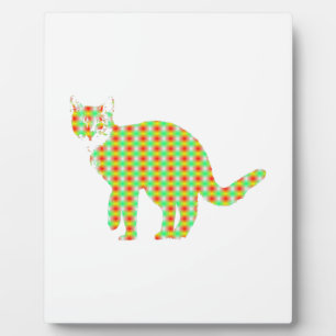 Gemusterte Katze Fotoplatte