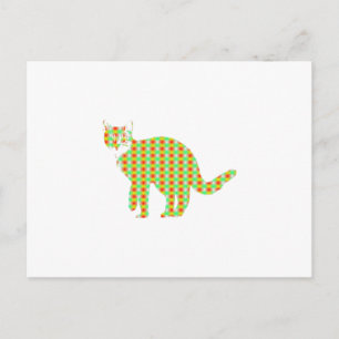 Gemusterte Katze Postkarte
