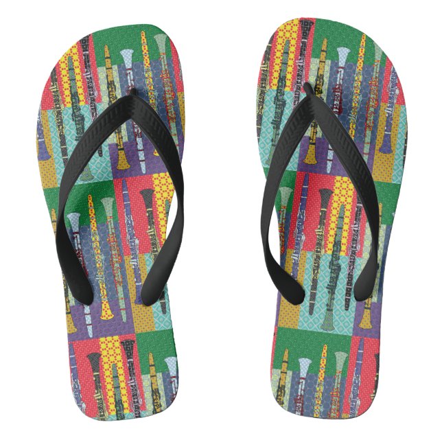 Gemusterte Klarinette Flip Flops (Fußbett)