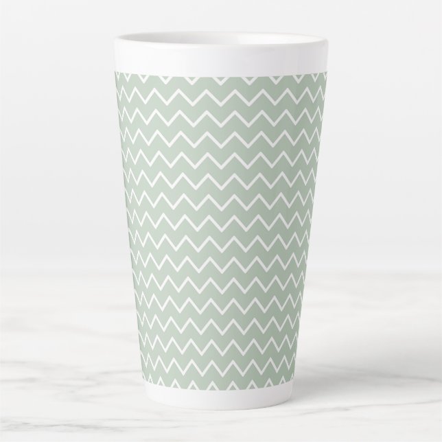 Gemusterte Latte- und Kaffeebeutel Milchtasse (Vorderseite)