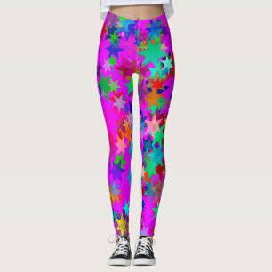 Gemusterte Leggings in leuchtenden Farben