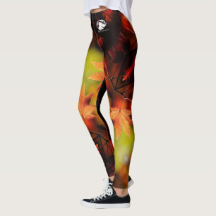 Gemusterte Leggings - Weißes B&B-Logo