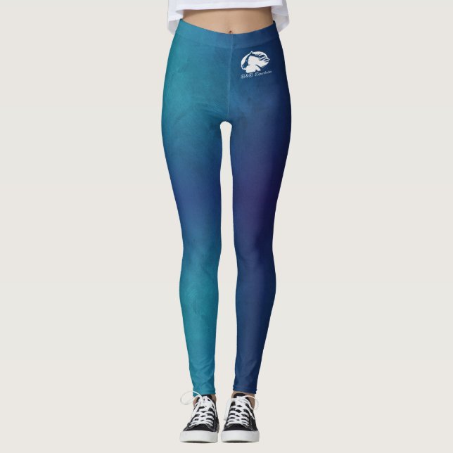 Gemusterte Leggings - Weißes Logo (Vorderseite)
