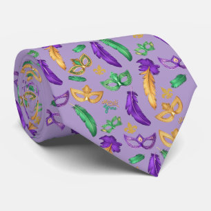 Gemusterte Mardi Gras Krawatte