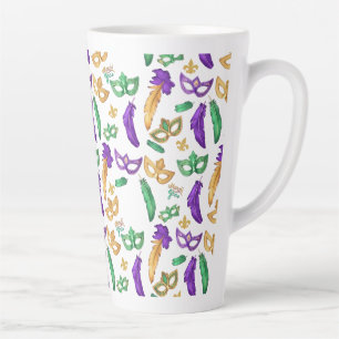 Gemusterte Mardi Gras Milchtasse