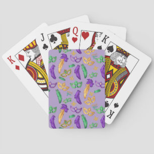 Gemusterte Mardi Gras Spielkarten