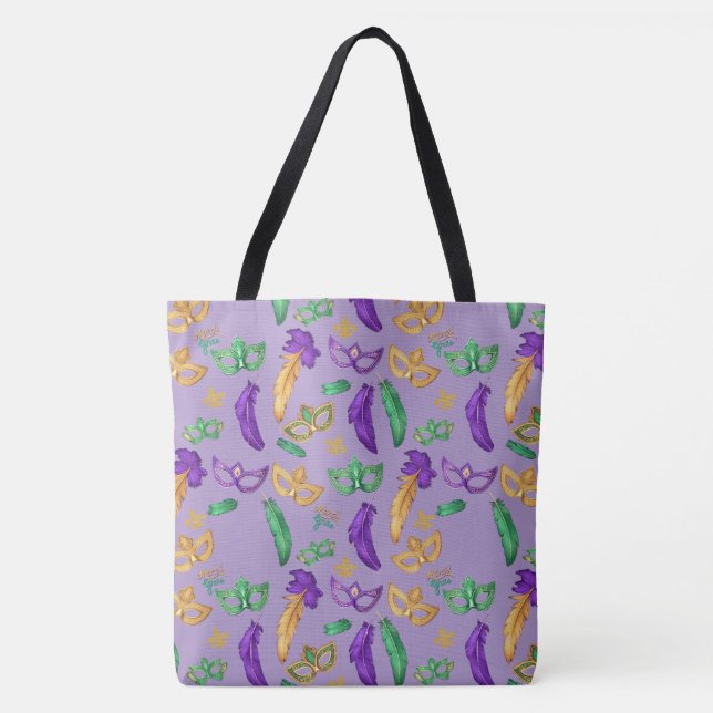 Gemusterte Mardi Gras Tasche (Vorderseite)