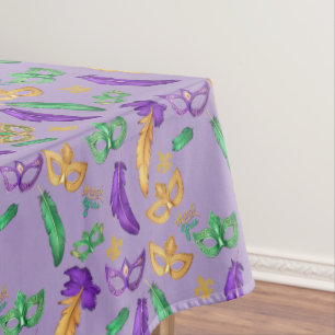 Gemusterte Mardi Gras Tischdecke