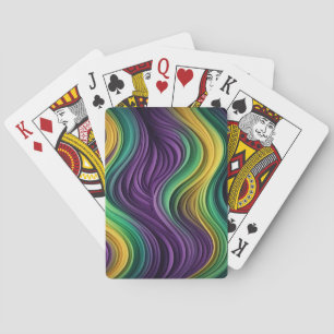 Gemusterte Mardi Gras Welle Spielkarten