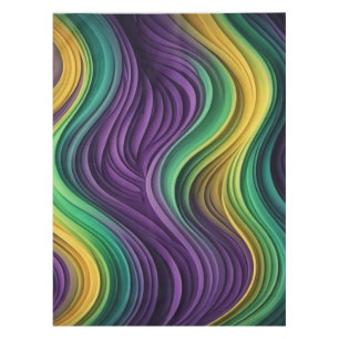 Gemusterte Mardi Gras Welle Tischdecke