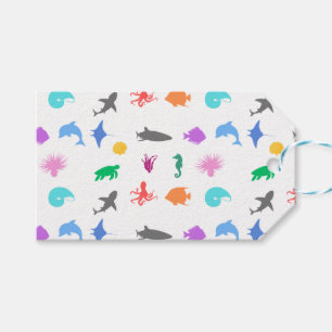 Gemusterte Meerestiere Geschenkanhänger