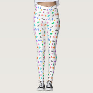 Gemusterte Meerestiere Leggings