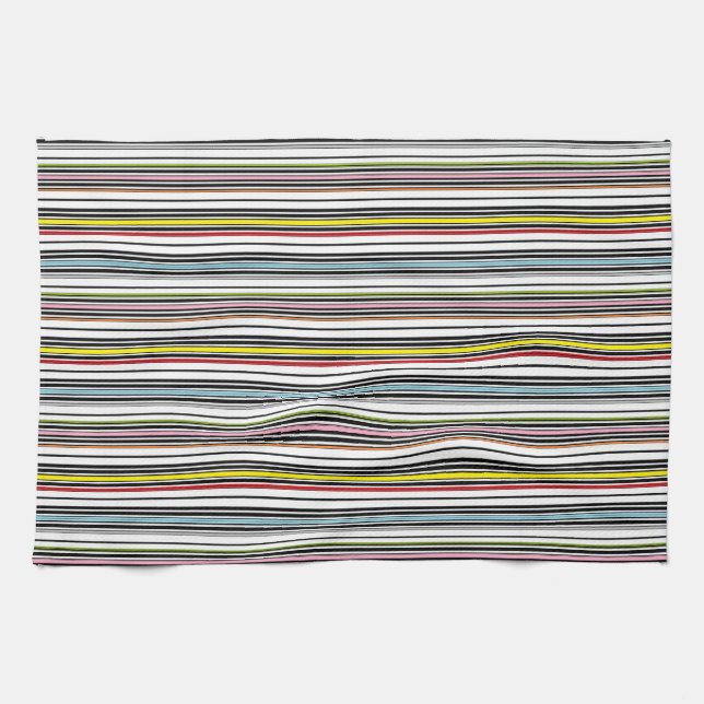 gemusterte Multistreifen Geschirrtuch (Horizontal)