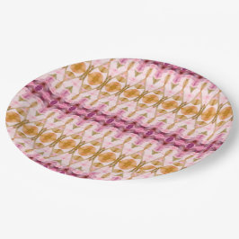 Gemusterte Papierplatte für den Aquarelldesigner Pappteller