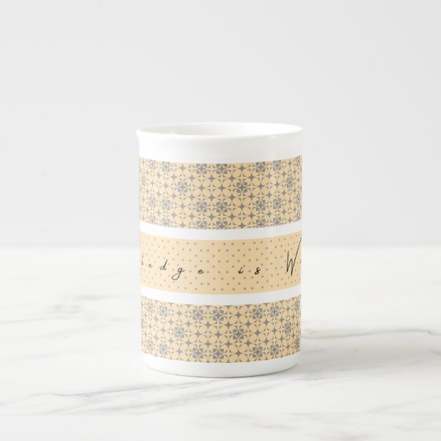 Gemusterte Porzellanpfirsiche Tasse (Vorderseite)