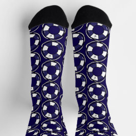 Gemusterte Rettungsgelder für Blaues Kreuzfahrtsch Socken