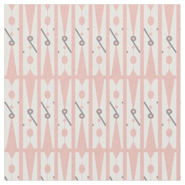 Gemusterte rosa und weiße Clothespin Stoff (Nahaufnahme)
