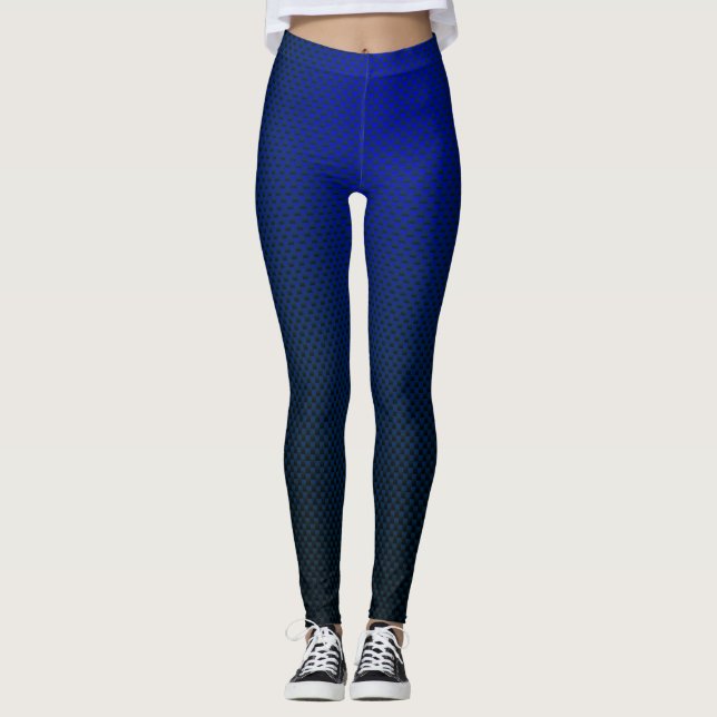 gemusterte schwarze Kohlenstofffaser Leggings (Vorderseite)