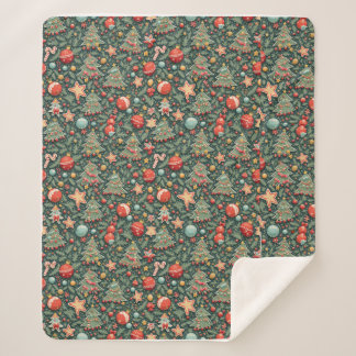 Gemusterte Sherpa-Decke Sherpadecke