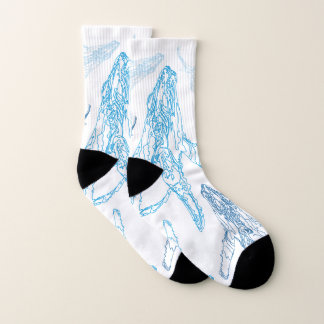 Gemusterte Socken des Buckelwals
