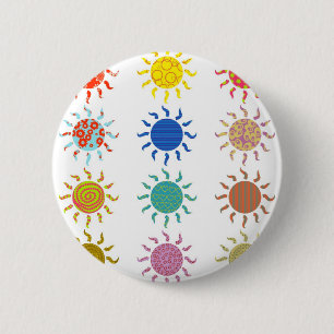 Gemusterte Sonnen Button