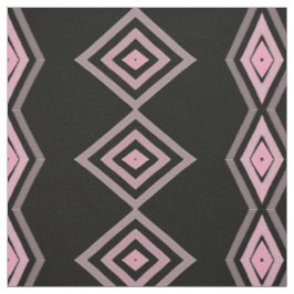 Gemusterte Stoffe aus schwarzem Mauve und Rosa