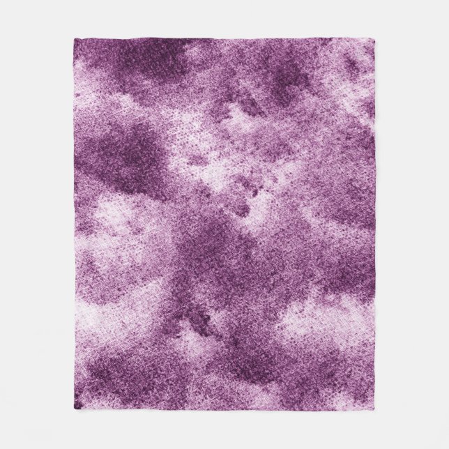 Gemusterte, violette, abstrakte, geschmückte, alte fleecedecke (Vorderseite)