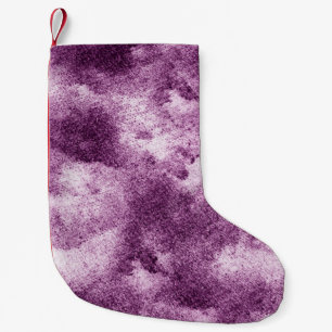 Gemusterte, violette, abstrakte, geschmückte, alte kleiner weihnachtsstrumpf