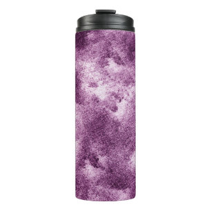 Gemusterte, violette, abstrakte, geschmückte, alte thermosbecher