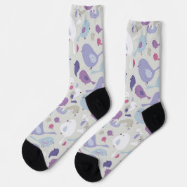 Gemusterte Vogelspass-Socken für Vogelliebhaber Socken