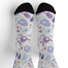 Gemusterte Vogelspass-Socken für Vogelliebhaber