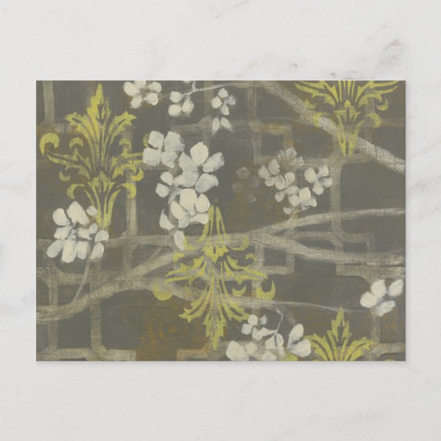 Gemusterte Zweigstelle Blossom I Postkarte (Vorderseite)