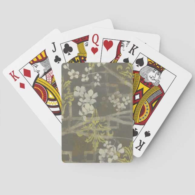 Gemusterte Zweigstelle Blossom I Spielkarten (Rückseite)