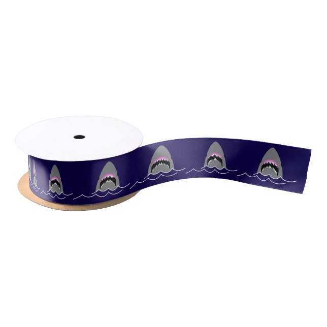 Gemusterter Blaukuchen der  Navy Satinband (Spule)