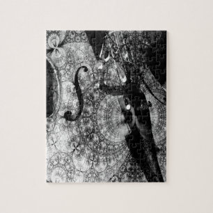 Gemusterter Cello abstrakt in Schwarzweiss