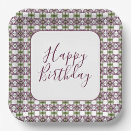 Gemusterter Designer-Platz Pappteller