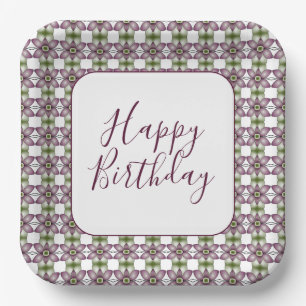 Gemusterter Designer-Platz Pappteller