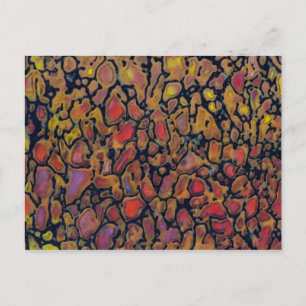 Gemusterter Dinosaurier Bone Postkarte